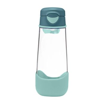 Sportowa butelka tritanowa 600 ml zielona z silikonową osłoną. b.box Sportowa butelka tritanowa 600ml Emerald Forest