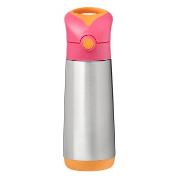 Bidon termiczny ze stali nierdzewnej różowo pomarańczowy 500 ml dla dziecka. b.box Bidon termiczny 500ml Strawberry Shake