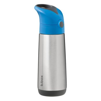 Bidon termiczny 500 ml stalowy z niebieską nakrętką dla dziecka. b.box Bidon termiczny 500ml Blue Slate