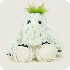 Pluszowy dinozaur w kolorze jasnej mięty z zielonymi włoskami dla dzieci. Warmies Marshmallow Dinosaur Dinozaur Marshmallow