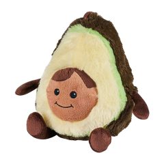 Pluszowa zabawka mini awokado z twarzą i brązowymi kończynami dla dzieci. Warmies Mini Avocado Mini Awokado