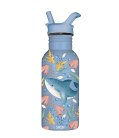 Niebieski bidon termiczny 500 ml z motywem rekina dla dziecka. Sassi Butelka na wodę bidon 500ml Rekin