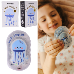 Niebieska sensoryczna meduza gniotek do wyciszania przed snem dla dziecka. Jellystone Wish Jellyfish sensoryczna meduza szeptuszka snów gniotek wyciszający rytuał przed snem niebieska