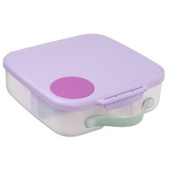 Pojemnik na lunch fioletowy z zielonym uchwytem dla dziecka. b.box Lunchbox Sugar Plum