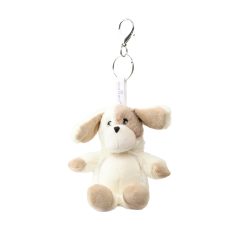 Breloczek zawieszka pluszowy piesek beżowo biały z karabińczykiem. Warmies Puppy Bag Charms Zawieszka z pieskiem