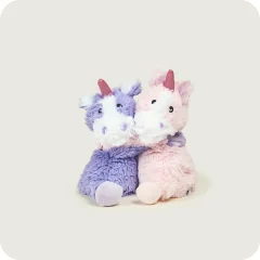 Pluszowe jednorożce fioletowy i różowy przytulające się dla dzieci. Warmies Unicorn Hug Przytulające się jednorożce