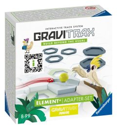 Zestaw adapterów do łączenia elementów kulodromu GraviTrax Junior w opakowaniu. GraviTrax Junior Zestaw Adapterów do Łączenia GraviTrax i GraviTr