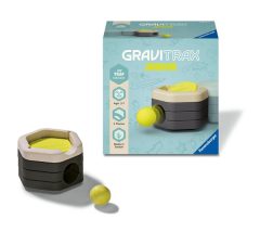 Zestaw trzech elementów zapadni do kulodromu w kolorze szaro-żółtym dla dzieci. GraviTrax Junior Dodatek do Toru Kulkowego Zapadnia 3el