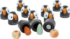 Figury zwierząt safari z ruchomymi elementami i dwie kostki do gry pamięciowej dla dzieci. Small Foot Gra pamięciowa memory Safari