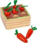 Drewniana gra zręcznościowa do dopasowywania kształtów marchewki dla dzieci. Small Foot Gra dopasowanie kształtów Marchewki