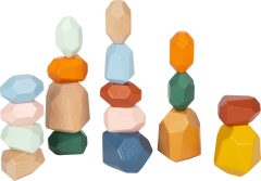 Drewniane kolorowe kamienie do układania i balansowania zabawka edukacyjna dla dzieci. Small Foot Balansujące kamienie równoważnia Montessori