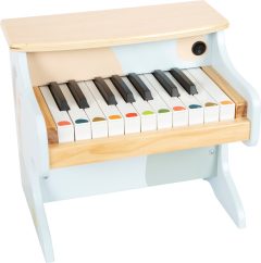 Drewniane pianinko dla dzieci z kolorowymi klawiszami w białej i naturalnej ramie. Small Foot Fortepian Groovy Beats