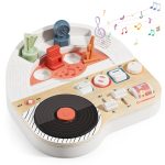 Interaktywna konsola muzyczna dla dzieci z elementami instrumentów kolorowa z przyciskami i pokrętłami dla maluchów 18m+. Topbright Interaktywna konsola muzyczna dla dzieci 18m+