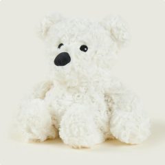 Pluszowy kremowy miś o kręconym futerku dla dzieci. Warmies Cream Curly Bear Kremowy Miś