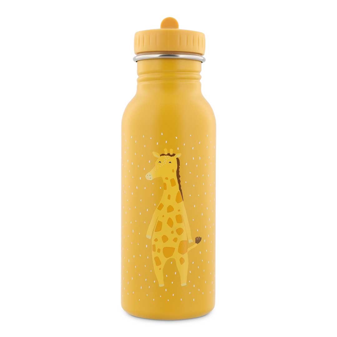 Żółty bidon 500ml z grafiką żyrafy dla dziecka. Trixie Butelka bidon 500ml Żyrafa Baby
