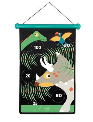 Magnetyczna tarcza do rzutek z motywem dinozaurów dla dzieci rozmiar L. Scratch Rzutki magnetyczne T-REX I PRZYJACIELE rozmiar L