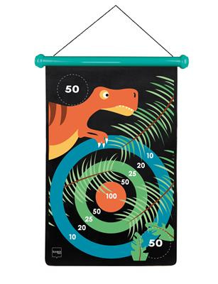 Magnetyczna tarcza do rzutek z motywem dinozaura T-Rex i roślin dla dzieci rozmiar L. Scratch Rzutki magnetyczne T-REX I PRZYJACIELE rozmiar L