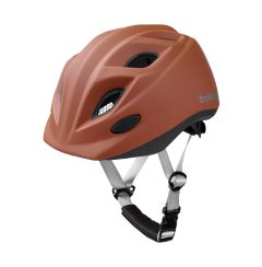 Dziecięcy kask rowerowy w kolorze czekoladowobrązowym rozmiar xxsmall 44-48 cm z regulowanym paskiem. Bobike KASK dla dzieci XXS 44-48cm Chocolate Brown