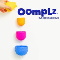 Kolorowe kubeczki kąpielowe do zabawy w wodzie dla dzieci. Mobi Games Kubeczki Kąpielowe Oomplz