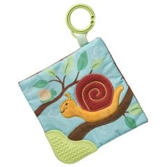 Sensoryczna szeleszcząca szmatka z gryzakiem w kształcie ślimaka dla niemowlaka. Mary Meyer Szeleszcząca Szmatka Sensoryczna z Gryzakiem Ślimak