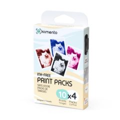 Opakowanie wkładów papieru do aparatu dziecięcego kolorowe zdjęcia na opakowaniu. Kiimento Wkłady Papieru do Aparatu Print Pro 40 sztuk Miętowy (1)