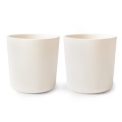 Dwa kremowe kubeczki dla dzieci po 225 ml każdy. Mushie Kubeczki dla dzieci 225ml 2-pak Ivory 225 ml