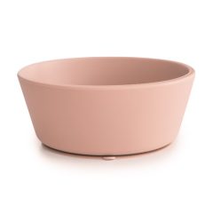 Silikonowa miseczka dla dziecka w kolorze blush. Mushie Silikonowa Miseczka dla Dziecka Blush