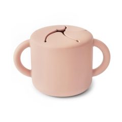 Kubek niewysypek dla dzieci 400 ml kolor różowy z dwoma uchwytami. Mushie Kubek na Przekąski dla Dzieci 400ml Blush 400 ml