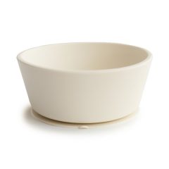 Silikonowa miseczka dla dziecka w kolorze kości słoniowej. Mushie Silikonowa Miseczka dla Dziecka Ivory
