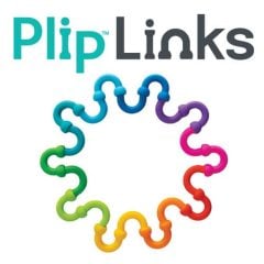 Półokrągłe kolorowe klocki łączące się w kształt koła dla dzieci. Fat Brain Toy Co. Plip Półokrągłe Klocki
