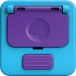 Fioletowy sensoryczny kwadrat z lusterkiem dla dziecka. Fat Brain Toy Co. PlayTab Sensoryczny Kwadrat Lusterko