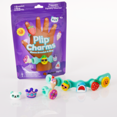 Zestaw do tworzenia biżuterii z kolorowymi pierścionkami i koralikami dla dzieci turkusowy. Fat Brain Toy Co. Biżuteria Plip Charms Zestaw Turkusowy