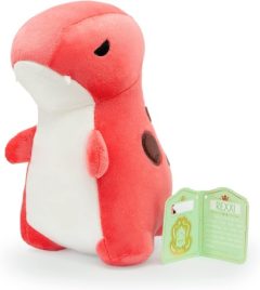 Pluszowy czerwony dinozaur T-Rex z białym brzuchem dla dziecka. Bellzi Rexxi Pluszowy Dinozaur T-Rex