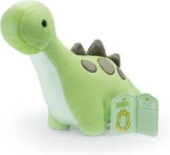 Pluszowy zielony dinozaur brontozaur z ciemnymi łatami i kolcami dla dziecka. Bellzi Bronti Pluszowy Dinozaur Brontozaur