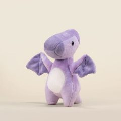 Pluszowy fioletowy dinozaur pterodaktyl z białym brzuchem dla dziecka. Bellzi Terri Pluszowy Dinozaur Pterodaktyl