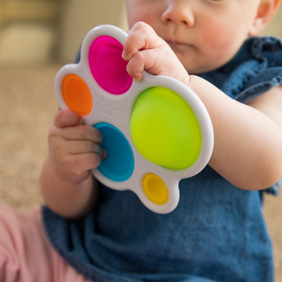 Zabawka sensoryczna bąbelki dimple kolorowa dla niemowlaka. Fat Brain Toy Co. Bąbelki Dimpl
