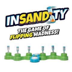 Gra zręcznościowa z klepsydrami i przyciskami do naciskania dla dzieci. Fat Brain Toy Co. FA295-1 Gra Wyścig z Czasem In-Sand-ity