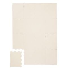 Kremowa mata piankowa EVA puzzle do zabawy i ochrony podłogi dla dzieci. 3 Sprouts Mata Piankowa EVA Cream Puzzle Podłogowe