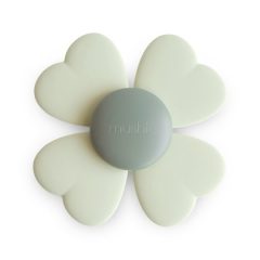 Zabawka do kąpieli spinner w kształcie kwiatka z przyssawką dla niemowlaka w kolorze jasnym kremowym. Mushie Zabawka z Przyssawką Spinner dla Niemowlaka Lucky