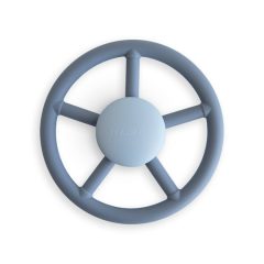 Zabawka spinner w kształcie koła z przyssawką niebieska dla niemowlaka. Mushie Zabawka z Przyssawką Spinner dla Niemowlaka Wheel