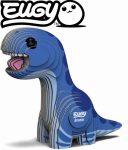 Niebieski dinozaur Bronto z ekologicznej układanki 3D dla dzieci. Eugy Dinozaur Bronto Eko Układanka 3D