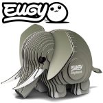 Trójwymiarowa układanka puzzle 3d szary słoń z papieru dla dzieci. Eugy Słoń Eko Układanka 3D