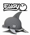 Trójwymiarowa układanka puzzle 3d delfin szara z ekologicznym oznaczeniem dla dzieci. Eugy Delfin Eko Układanka 3D