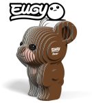 Trójwymiarowa układanka puzzle 3d niedźwiedź brązowy z elementów dla dzieci. Eugy Niedźwiedź Eko Układanka 3D