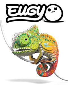 Trójwymiarowa układanka puzzle kameleon kolorowy ekologiczny materiał. Eugy Kameleon Eko Układanka 3D