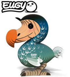 Trójwymiarowa układanka puzzle ptak dodo zielono niebieski dla dzieci. Eugy Ptak Dodo Eko Układanka 3D