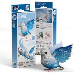 Puzzle 3d gołąb pokoju niebiesko biały model do składania dla dzieci. Eugy Gołąbek Pokoju Eko Ukladanka 3D
