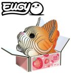 Trójwymiarowa układanka puzzle 3d kotek dynia z drewna ekologiczna dla dzieci. Eugy Kotek Pumpkin Eko układanka 3D