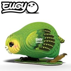 Zielona papuga kakapo model 3d z ekologicznych materiałów układanka puzzle 3d. Eugy Papuga Kakapo Eko Układanka 3D