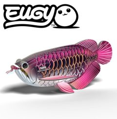 Trójwymiarowa układanka puzzle 3d ryba arowana azjatycka fioletowo-różowa dla dzieci. Eugy Ryba Arowana Azjatycka Eko Układanka 3D